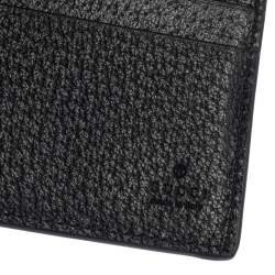 Pre Owned Gucci Black Leather Bee Star Bifold Wallet