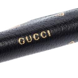 Pre Owned Gucci Black Leather Bee Star Bifold Wallet