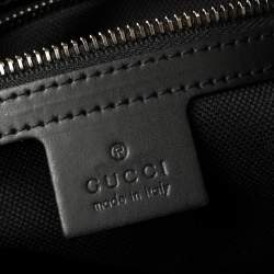 Gucci Black GG Supreme Canvas and Leather Bestiary Messenger Bag