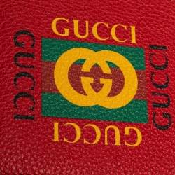 Gucci Red Leather Logo Bifold Wallet