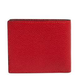 Gucci Red Leather Logo Bifold Wallet
