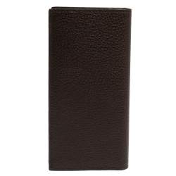 Gucci Brown Leather GG Marmont Long Bifold Wallet
