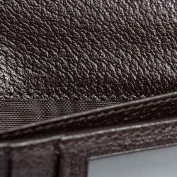 Gucci Brown Leather GG Marmont Long Bifold Wallet