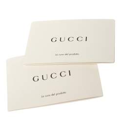 Gucci Off White Leather Logo Print Backpack