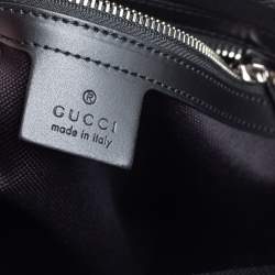 Gucci Black Tiger Print GG Supreme Messenger Bag
