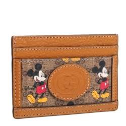 Gucci x Disney GG Supreme Monogram Canvas And Leather Mickey Mouse Card Holder