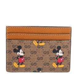 Gucci x Disney GG Supreme Monogram Canvas And Leather Mickey Mouse Card Holder