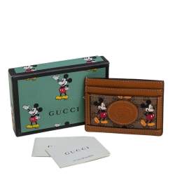 Gucci x Disney GG Supreme Monogram Canvas And Leather Mickey Mouse Card Holder