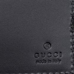 Pre Owned Gucci Beige/Black GG Supreme Canvas And Leather Wallet