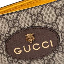 Gucci Neo Vintage Beige/Brown GG Supreme And Leather Wallet