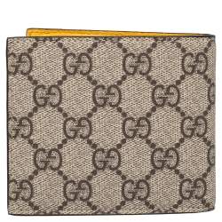 Gucci Neo Vintage Beige/Brown GG Supreme And Leather Wallet