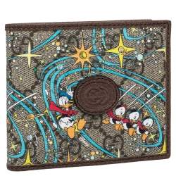 Gucci x Disney Beige GG Supreme Donald Duck Billfold Wallet