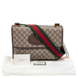 Gucci Beige/Brown GG Supreme Canvas And Leather Neo Vintage Messenger Bag