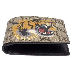 Gucci Multicolor Tiger Print GG Supreme Bifold Wallet