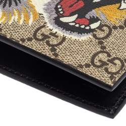 Gucci Multicolor Tiger Print GG Supreme Bifold Wallet