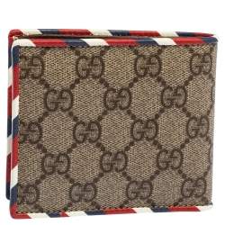 Gucci Beige GG Supreme Canvas Courrier Bifold Wallet