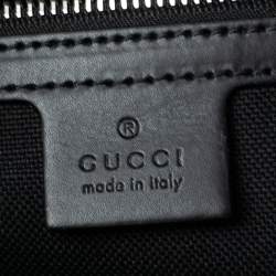 Gucci Black/Grey GG Supreme Canvas and Leather Briefcase