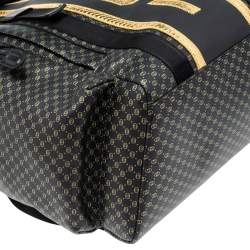 Gucci Black/Gold Interlocking GG Leather And Mesh Dapper Dan Backpack