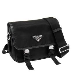 Prada Black Nylon Messenger Bag