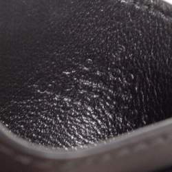 Pre Owned Gucci Black/Grey GG Supreme Canvas and Leather Wolf Printed Card Case