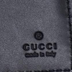 Pre Owned Gucci Black Guccissima Leather Bifold Wallet