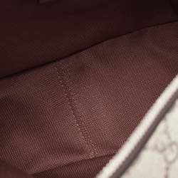 Pre Owned Gucci Brown/Beige GG Supreme Canvas and Leather Square Messenger Bag