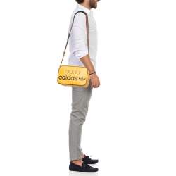 Pre Owned Gucci x Adidas Mustard Leather Small Crossbody Bag