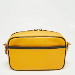 Pre Owned Gucci x Adidas Mustard Leather Small Crossbody Bag