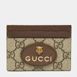 Gucci Tri Color GG Supreme Canvas and Leather Neo Vintage Card Case
