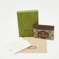 Gucci Tri Color GG Supreme Canvas and Leather Neo Vintage Card Case