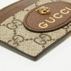 Gucci Tri Color GG Supreme Canvas and Leather Neo Vintage Card Case