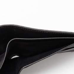 Pre Owned Gucci Black Guccissima Leather Web Bifold Wallet