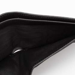 Pre Owned Gucci Black Guccissima Leather Web Bifold Wallet