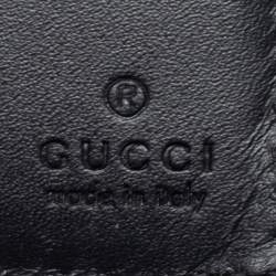 Pre Owned Gucci Black GG Supreme Canvas Kingsnake Bifold Wallet