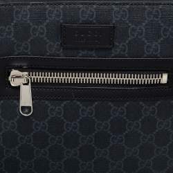 Gucci Black/Grey GG Supreme Messenger Bag