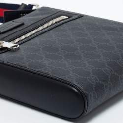 Gucci Black/Grey GG Supreme Messenger Bag