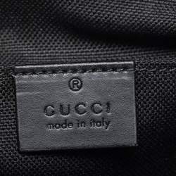 Gucci Black/Grey GG Supreme Messenger Bag