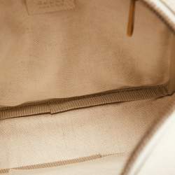 Gucci Off White Logo Print Leather Messenger Bag
