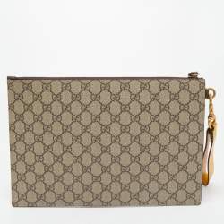Gucci Beige GG Supreme Canvas Neo Vintage Pouch