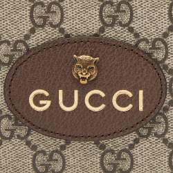Gucci Beige GG Supreme Canvas and Leather Bifold Wallet