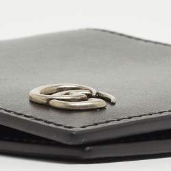 Pre Owned Gucci Black Leather GG Marmont Bifold Wallet