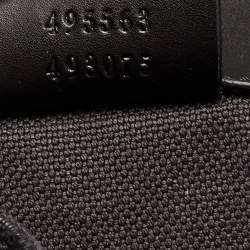 Gucci Black GG Supreme Canvas and Leather Web Backpack