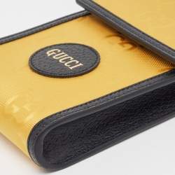 Gucci Yellow/Black GG Nylon and Leather Mini Off The Grid Crossbody Bag