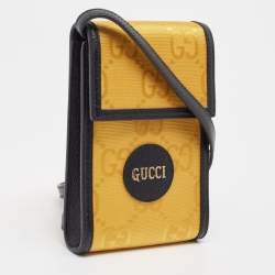 Gucci Yellow/Black GG Nylon and Leather Mini Off The Grid Crossbody Bag