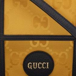 Gucci Yellow/Black GG Nylon and Leather Mini Off The Grid Crossbody Bag