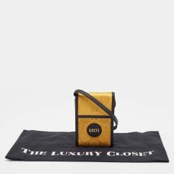 Gucci Yellow/Black GG Nylon and Leather Mini Off The Grid Crossbody Bag