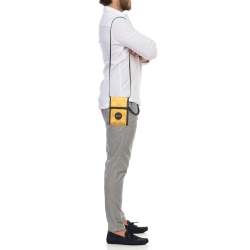 Gucci Yellow/Black GG Nylon and Leather Mini Off The Grid Crossbody Bag