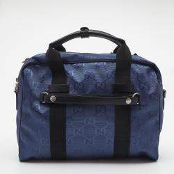 Gucci Blue GG Nylon Off The Grid Briefcase