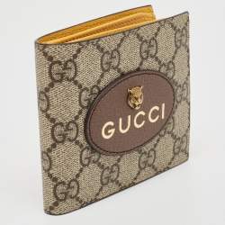 Pre Owned Gucci Beige GG Supreme Canvas Neo Vintage Bifold Wallet