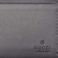 Pre Owned Gucci Black GG Supreme Canvas Kingsnake Print Bifold Wallet
